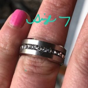 Size 7 Stainless Steel wedding ring/ wedding band